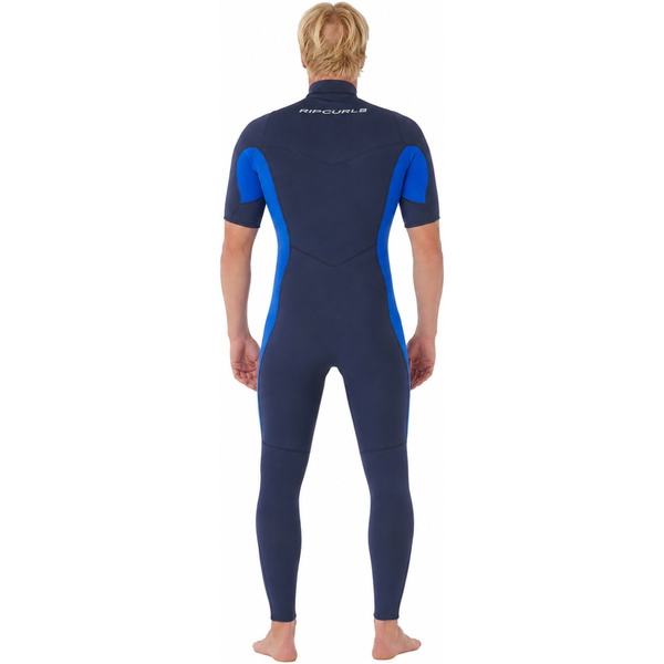 2026 Rip Curl Mens Dawn Patrol 2/2mm Short Sleeve Chest Zip Wetsuit 16VMFS - Electric Cobalt